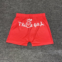 Letter Print Skinny Biker Shorts for Women