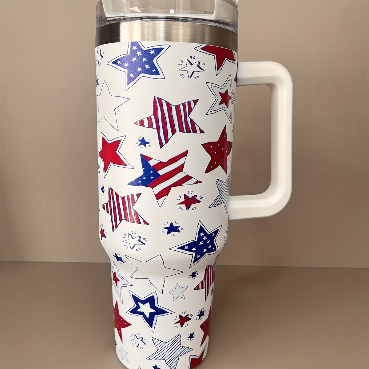 40oz Insulated Stainless Steel Tumbler with Handle and Straw Lid