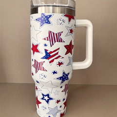 40oz Insulated Stainless Steel Tumbler with Handle and Straw Lid