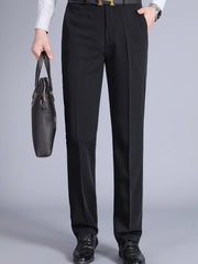 Men's Solid Dress Pants Spring Fall Business