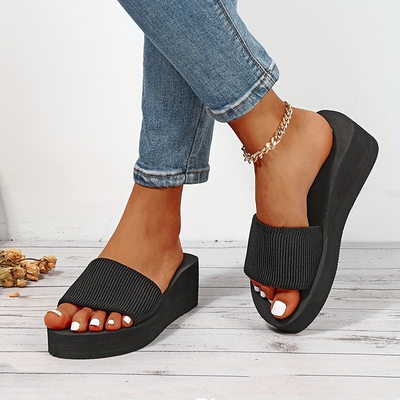 Women's Platform Sandals Open Toe Thick Bottom Non slip Beach Shoes