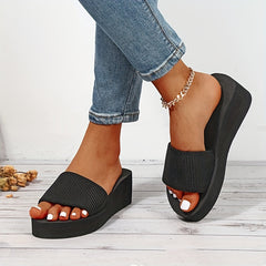 Women's Platform Sandals Open Toe Thick Bottom Non slip Beach Shoes