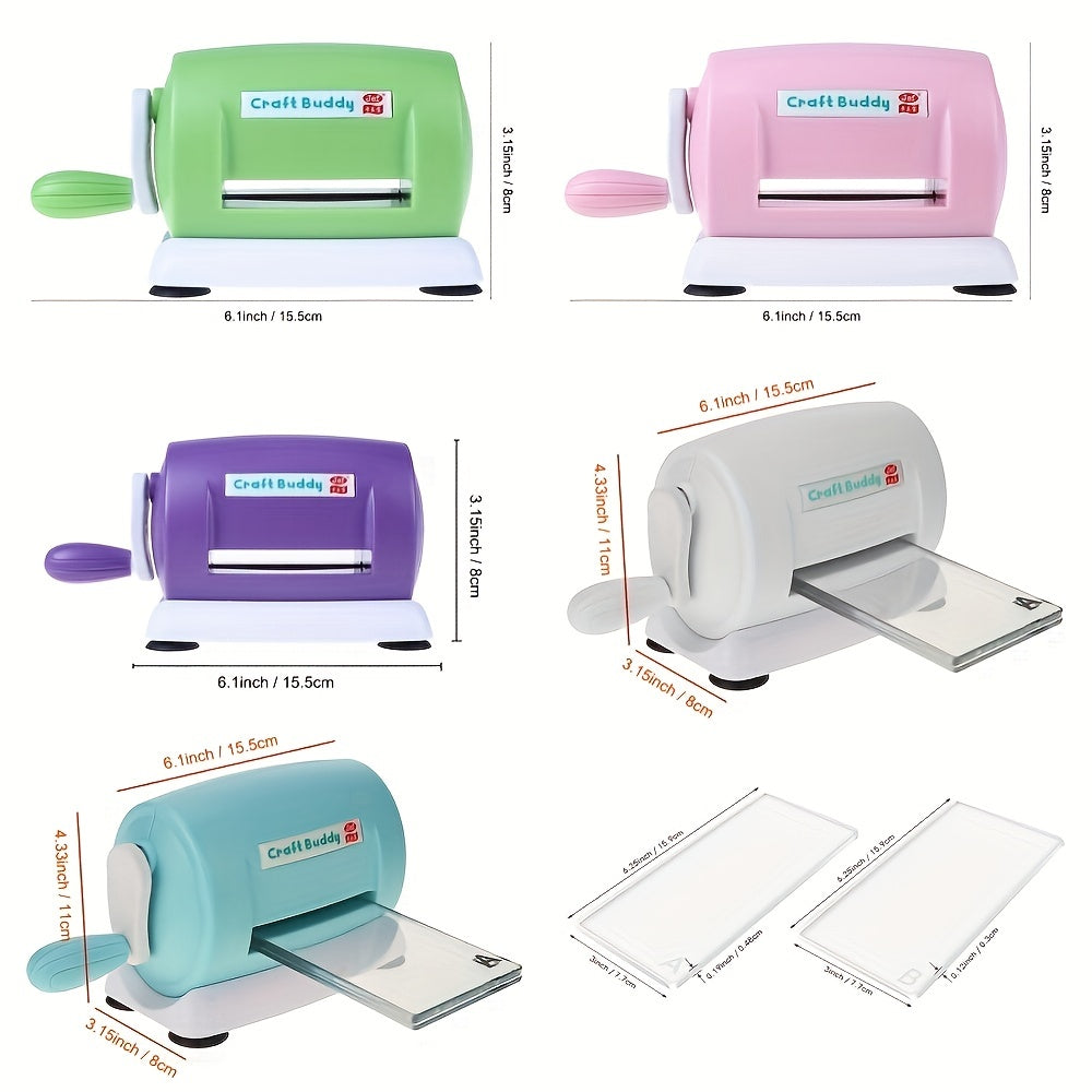Portable 5 Colors Craft Buddy Mini Die Cutting Machine With Pads
