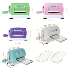 Portable 5 Colors Craft Buddy Mini Die Cutting Machine With Pads