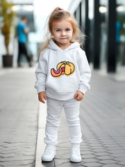 OERYUI Pumpkin Print Hoodies Pants Set For Kids