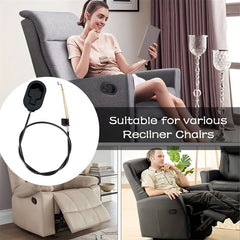 2 Sets Folding Sofa/Recliner Replacement Handle with Cable Repair