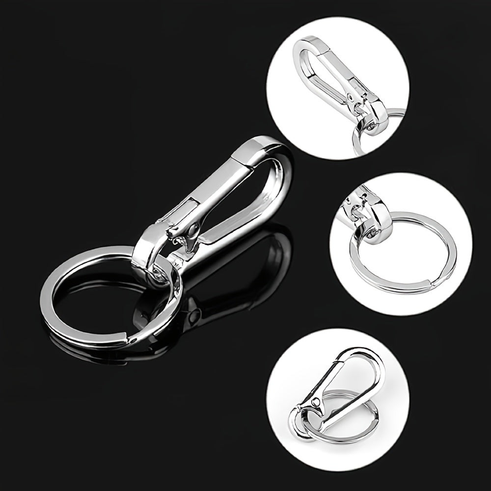 6pcs Metal Clip Keyring Car Keychain Hook for Outdoor Camping Hiking