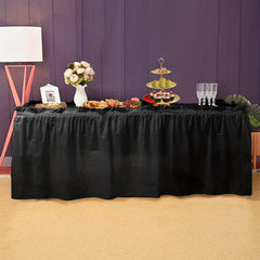Disposable Waterproof Tablecloth and Skirt Set for Parties