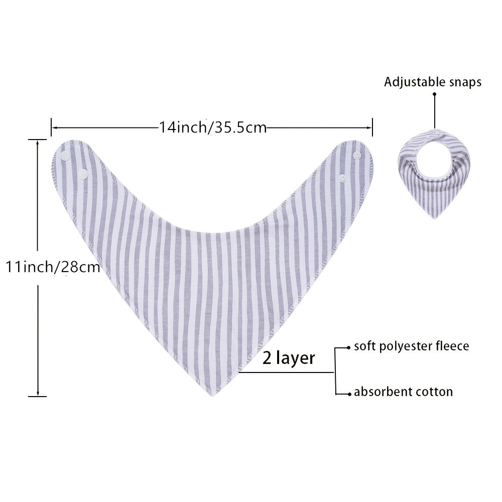 8pc Baby Cotton Bandana Bibs for Drooling Teething