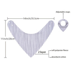 8pc Baby Cotton Bandana Bibs for Drooling Teething