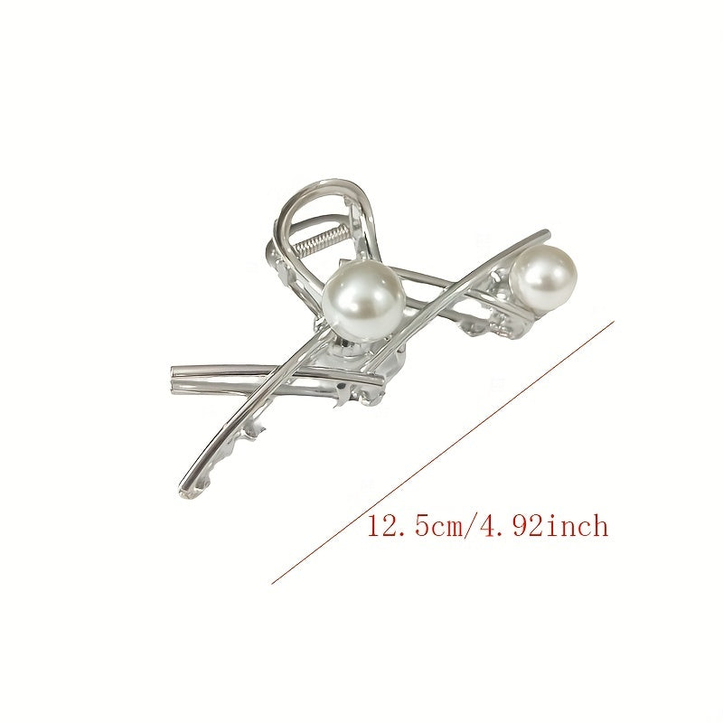 Faux Pearl Hair Clips Claw Clips Daily Decorative Girls Hair Accessories