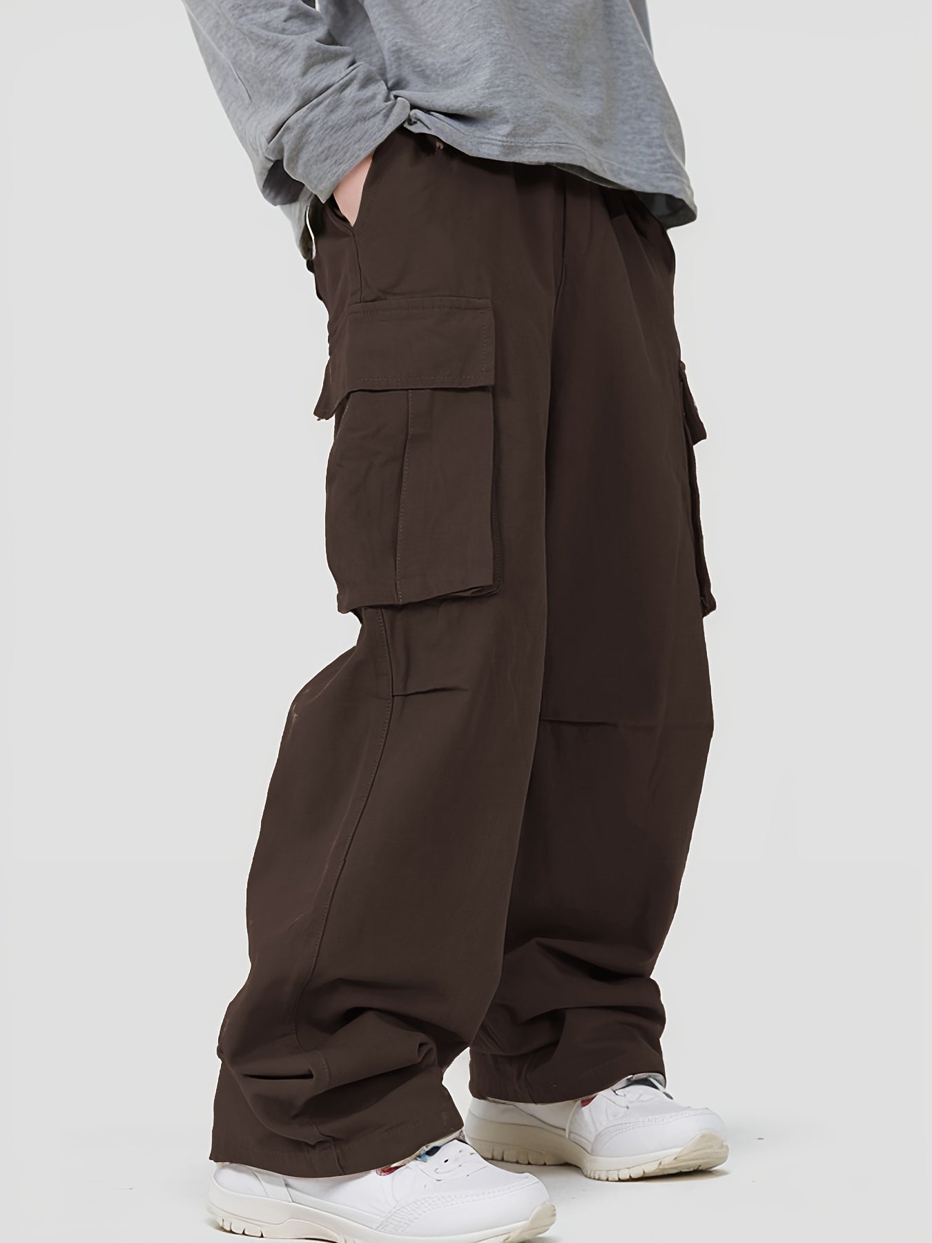 Men's Cargo Pants Straight Leg Loose Casual Outdoor Work Hiking