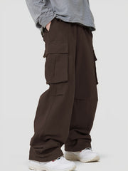 Men's Cargo Pants Straight Leg Loose Casual Outdoor Work Hiking