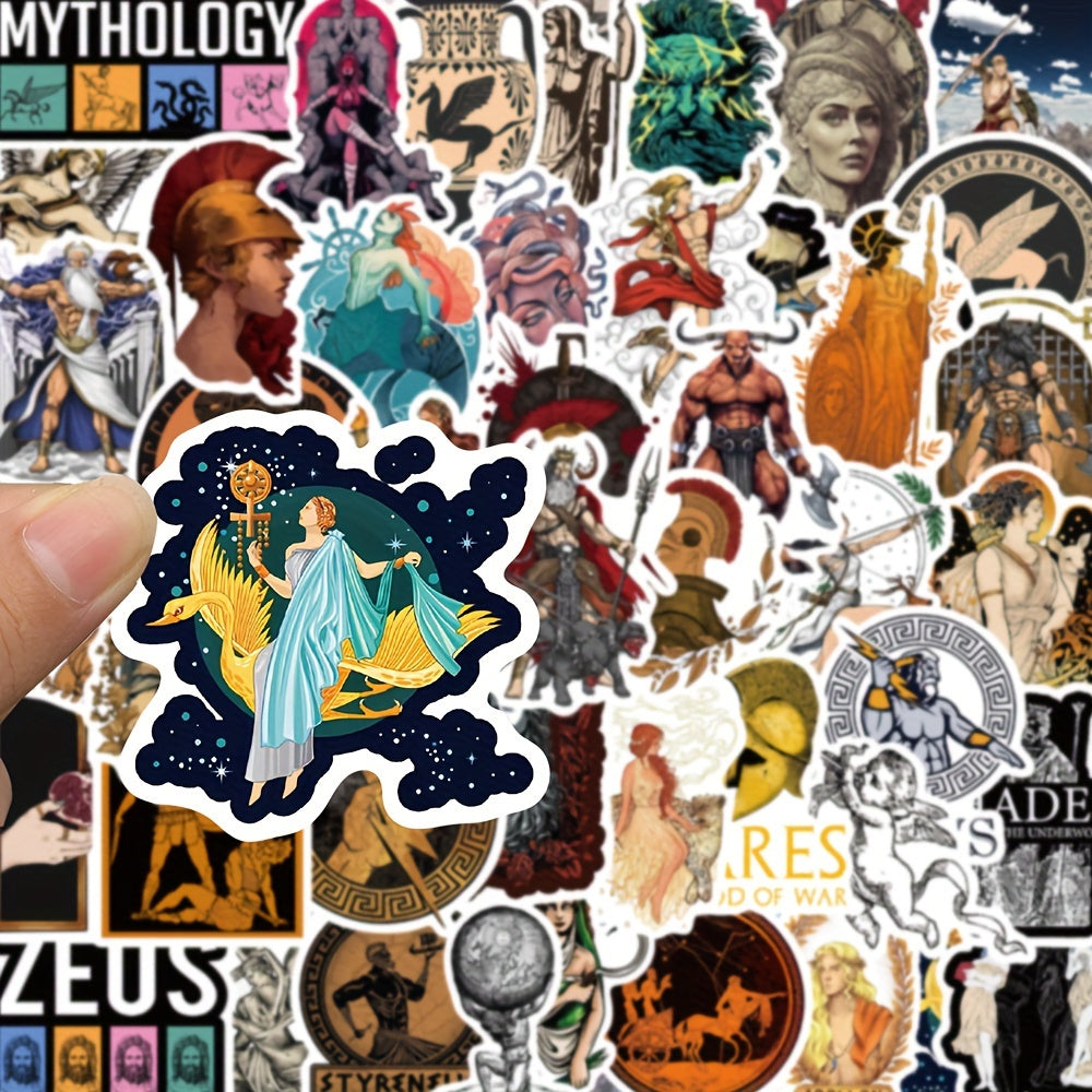 50pcs Greek Mythology Aesthetics Sticker for Laptops Cars Phones Guitars Helmets
