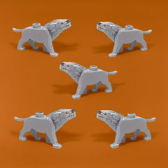 5pcs Animal Wolf King Building Blocks Set DIY Zoo Kit for Christmas and Birthday