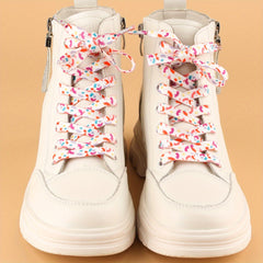 Leopard Print Flat Laces Polyester Colorful Webbing