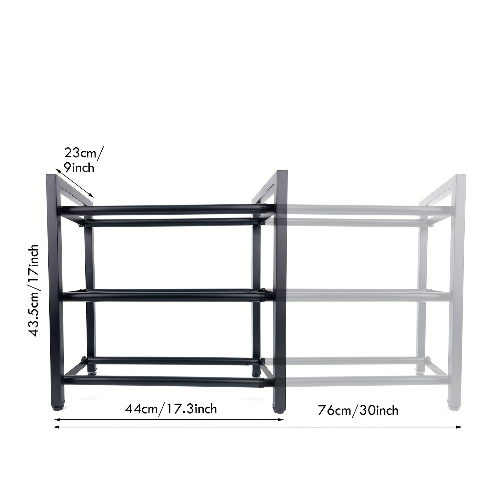 Adjustable Living Room Shoe Rack Retractable Door Storage