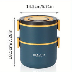 Stainless Steel Insulated Bento Box 3 Tier Lunch Box Leak Proof Salad Snack Box
