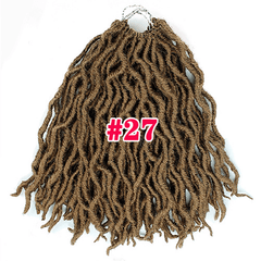 30 48cm Curved Faux Locs Dreadlocks Hair Pieces Synthetic Crochet Extensions