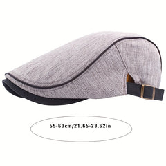 British Style Newsboy Cap Unisex Flat Hat Casual Lightweight Beret