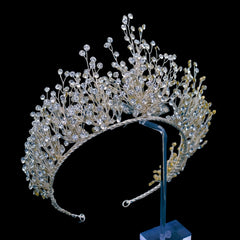 Crystal Rhinestone Bridal Headband Wedding Hair Accessory Tiara for Brides