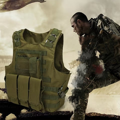Adjustable Airsoft Vest 800D Oxford Cloth Training Vest Outdoor Safety