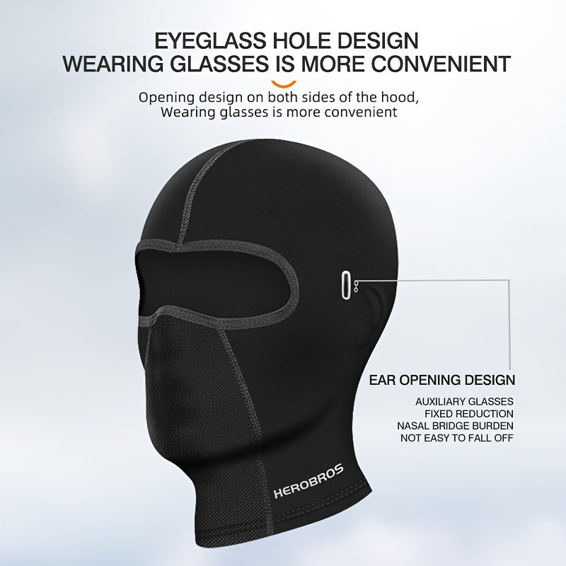 Windproof Balaclava Full Face Mask for Cycling with Glasses Hole
