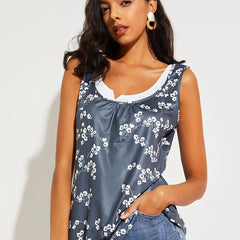Floral Print Sleeveless Tank Top for Women