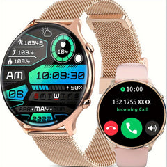 Meatball Women's Smartwatch 4 Round Smartwatch with Pedometer 120 Sports Modes