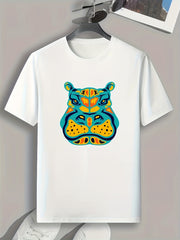 Monster Print Men's Graphic T-shirt for Summer