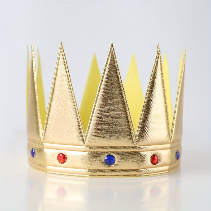 4pcs Golden King Crowns Party Masquerade Dress Up