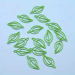 5pcs Leaf Style Paper Clip Bookmark Small Paper Clip
