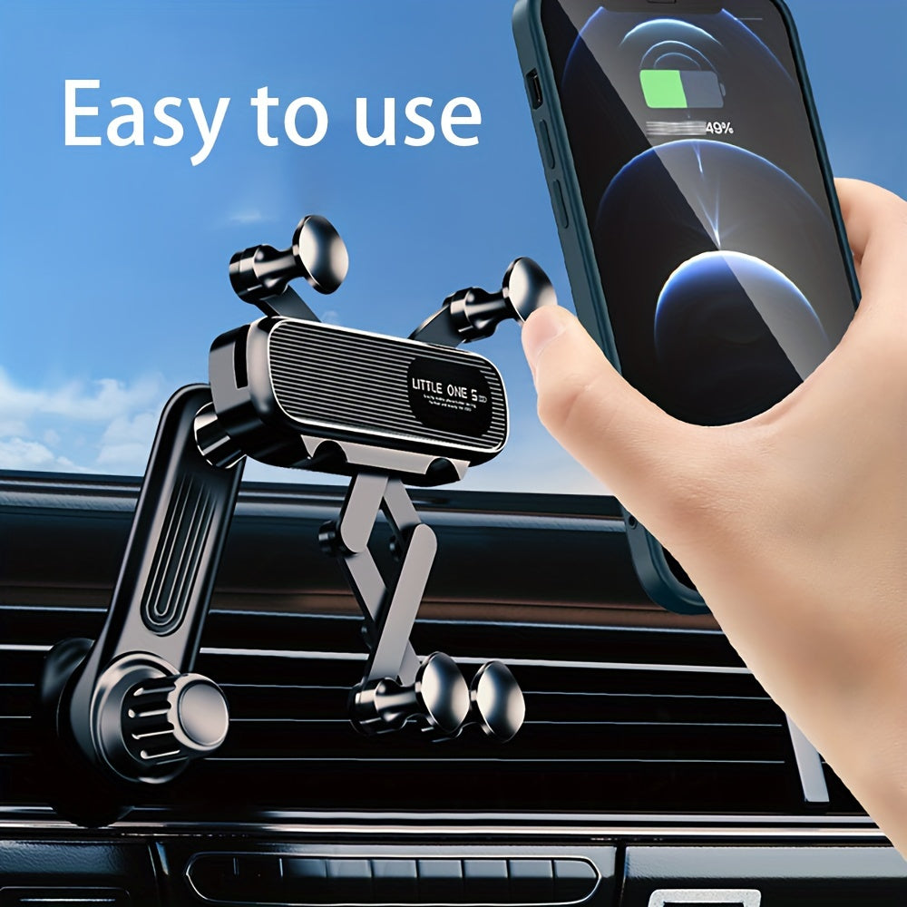 Car Phone Holder With Gravity Sensing, Rotatable Air Outlet Mount