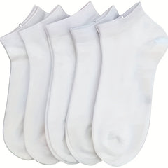 Men's Solid Liner Anklets Socks Soft & Breathable Sweat Absorbent Outdoor Socks