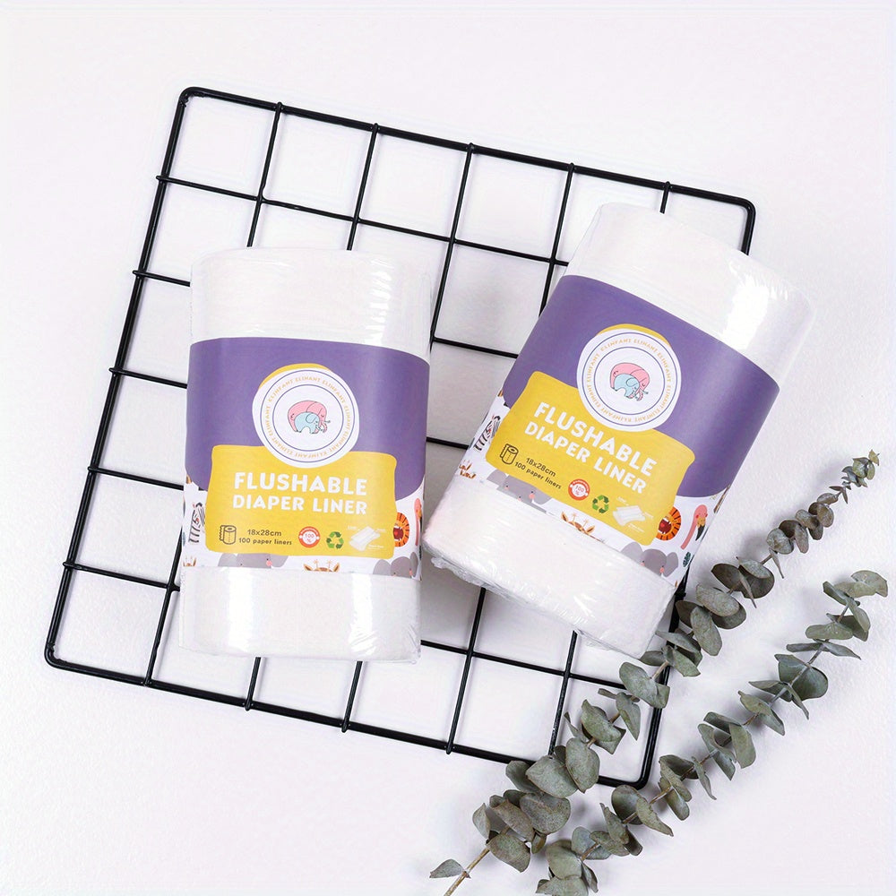 2pcs Bamboo Flushable Diaper Liners - Biodegradable Bamboo Liners