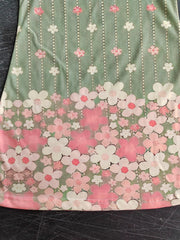 Girls Summer Princess Dress Stripe Flower Print Sleeveless Casual Outdoor Fun