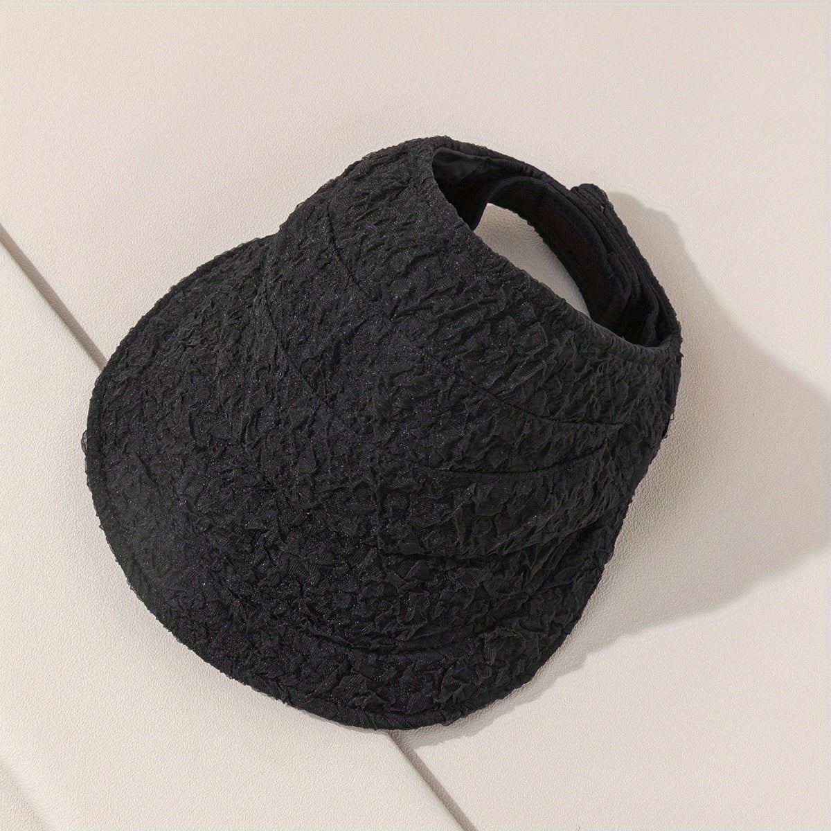 Embossed Visor Hat Foldable UV Protection Sun Hat