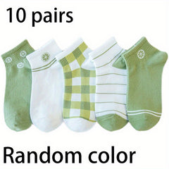 Girls Cartoon Fruit Pattern Socks Breathable Comfy Short Socks
