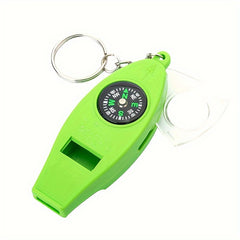 4 in 1 Compass Outdoor Portable Magnifier Thermometer Whistle