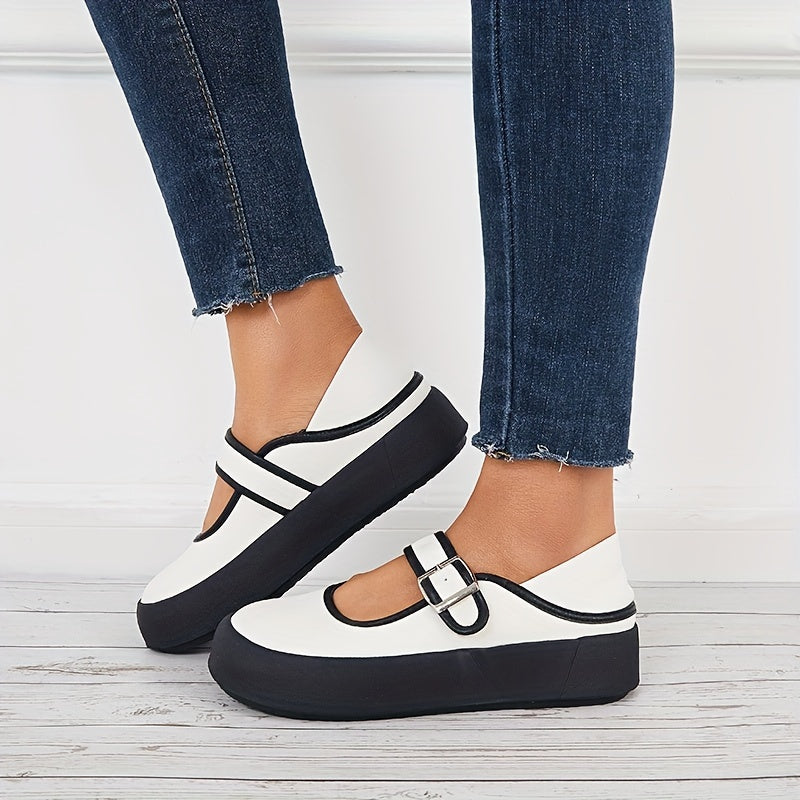 Women's Platform Mary Jane Non Slip Loafers