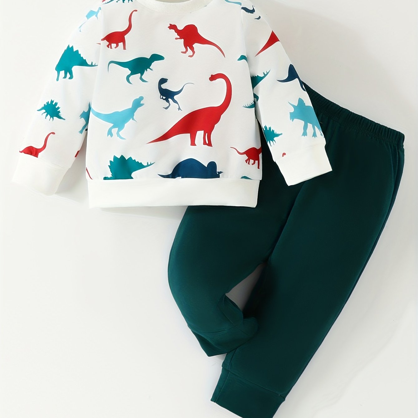 Boy's Dinosaur Outfit 2pcs Set for Spring Fall