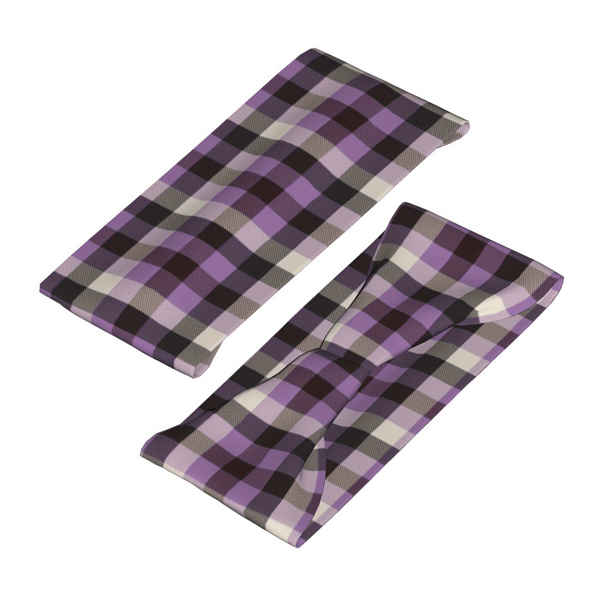 Signature Check Plaid Headband Breathable Comfort Sport Casual Polyester Spandex