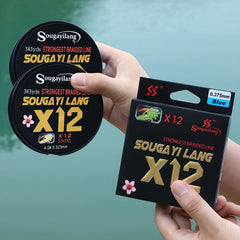 12 Strands Braided PE Fishing Line - Saltwater and Freshwater