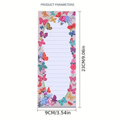 50 Sheets Flower Bird Tree Magnetic Notepads For Refrigerator