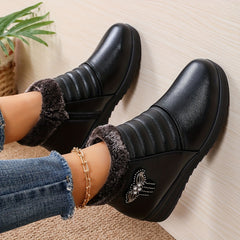 Women's Rhinestone Decor Thermal Snow Boots