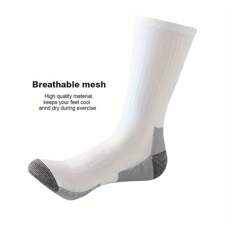 ACEFINE Men's Mid calf Socks Outdoor Sports Sweat absorbent Socks