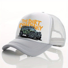 Men's Car Print Peaked Cap for Street Sun Protection