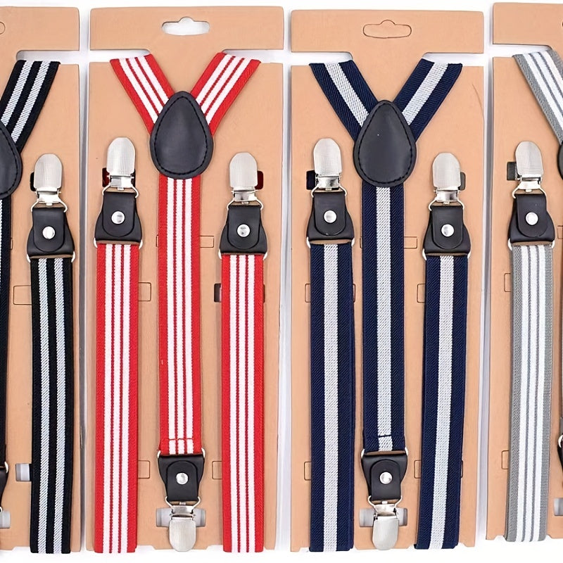 Men's Groomsmen Pants Harness Elastic Clip Adult Suspenders Non-slip Buckle