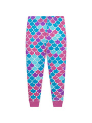 Girls Mermaid Cartoon Top & Pants Pajamas Set