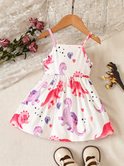 Baby Girls Dino Cami Dress for Summer